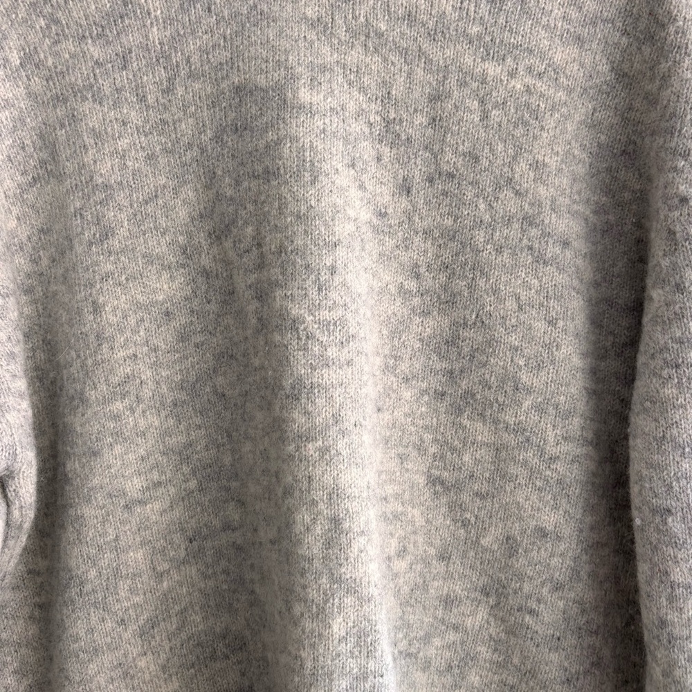 Vintage Van Heusen Heather Grey 100% Shetland Virgin Wool Crewneck Sweater XL - Picture 6 of 8